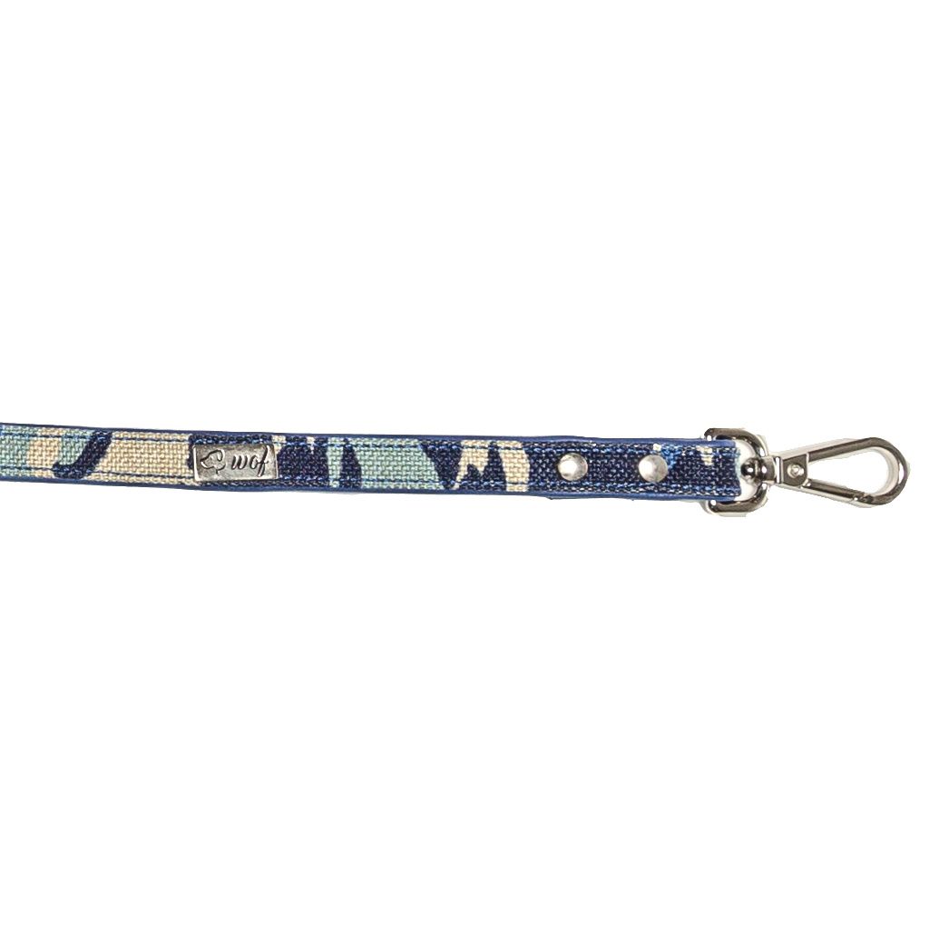 correa acople azul camuflaje para perro detalle correa acople azul camuflaje para perro detalle