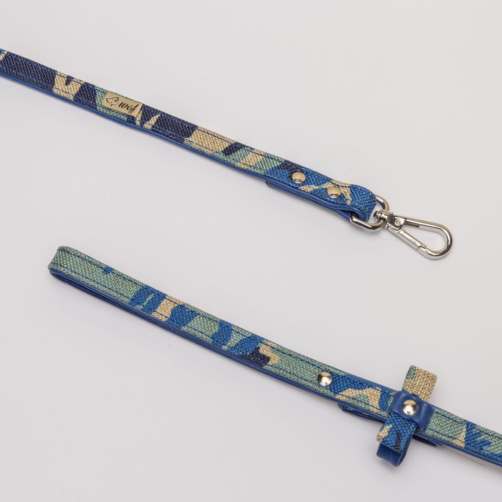 correa azul camuflaje para perro con lazo correa azul camuflaje para perro con lazo