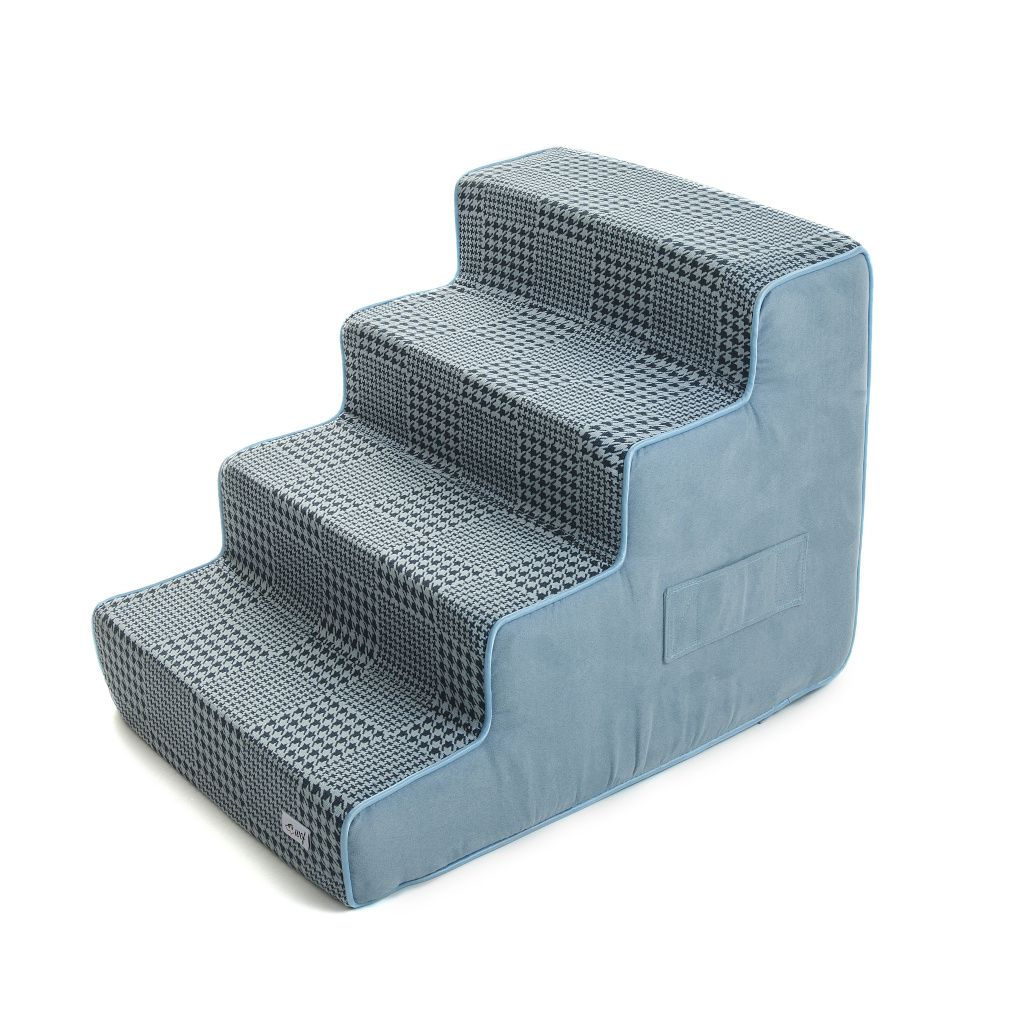 escalera para perro azul bebe con pata de gallo escalera para perro azul bebe con pata de gallo