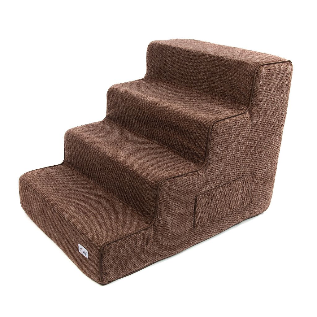 escalera para perro marron jaspeado escalera para perro marron jaspeado