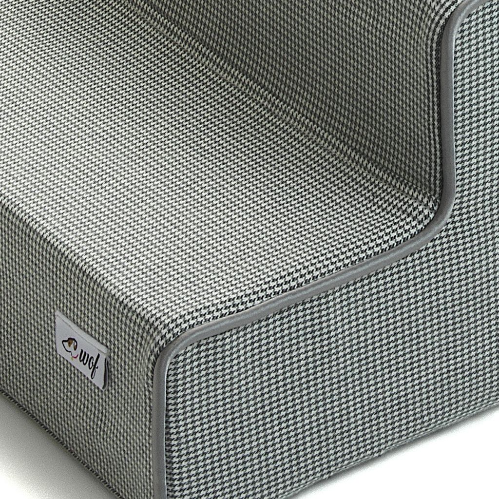escalera para perro pata de gallo gris detalle1 escalera para perro pata de gallo gris detalle1