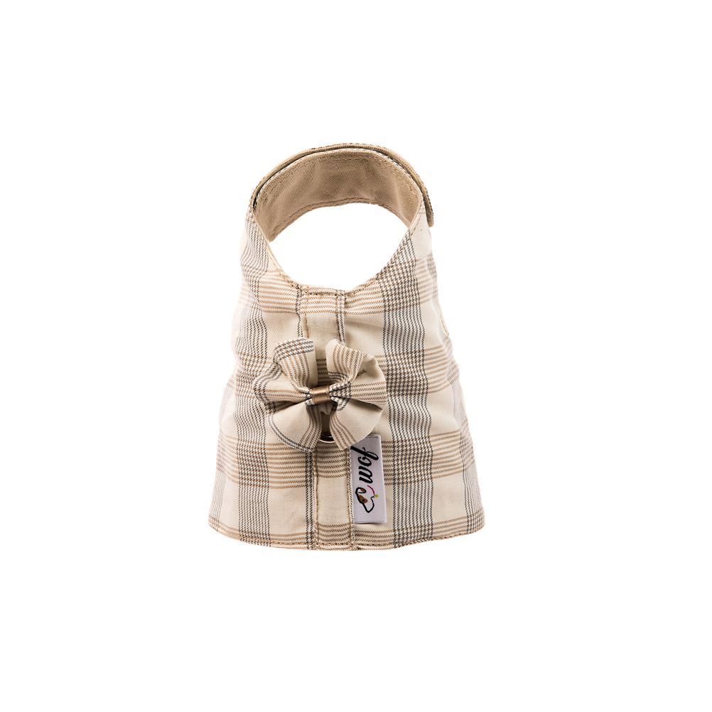 arnes textil beige cuadros lineas cruzadas arnes textil beige cuadros lineas cruzadas