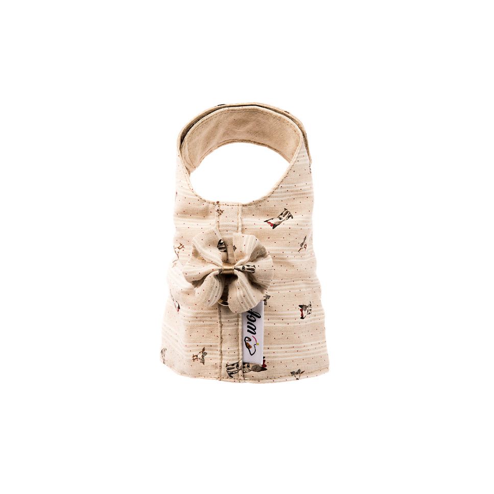 arnes textil beige puntos animalitos arnes textil beige puntos animalitos