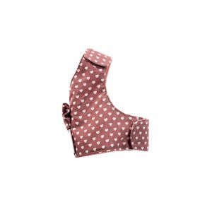 arnes textil rosa coral corazoncitos lateral