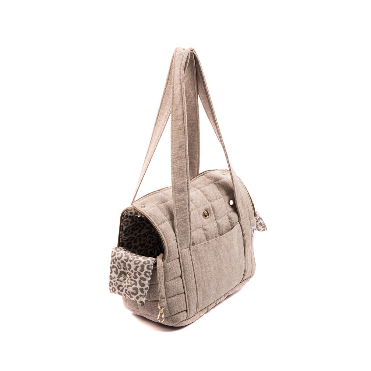 bolso doble tapa beige tostado forro animal print lateral bolso doble tapa beige tostado forro animal print lateral