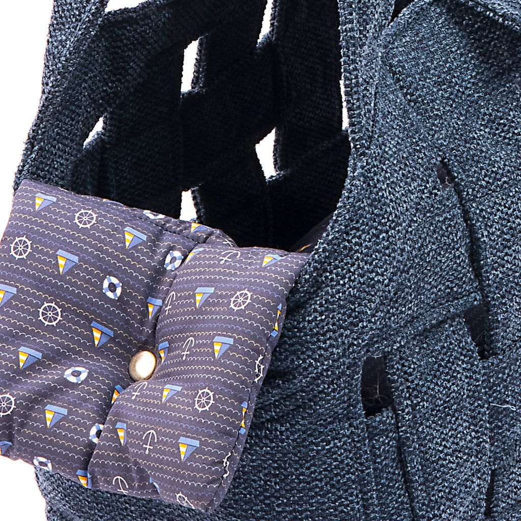 bolso rejilla azul forro azul motivos marineros detalle bolso rejilla azul forro azul motivos marineros detalle
