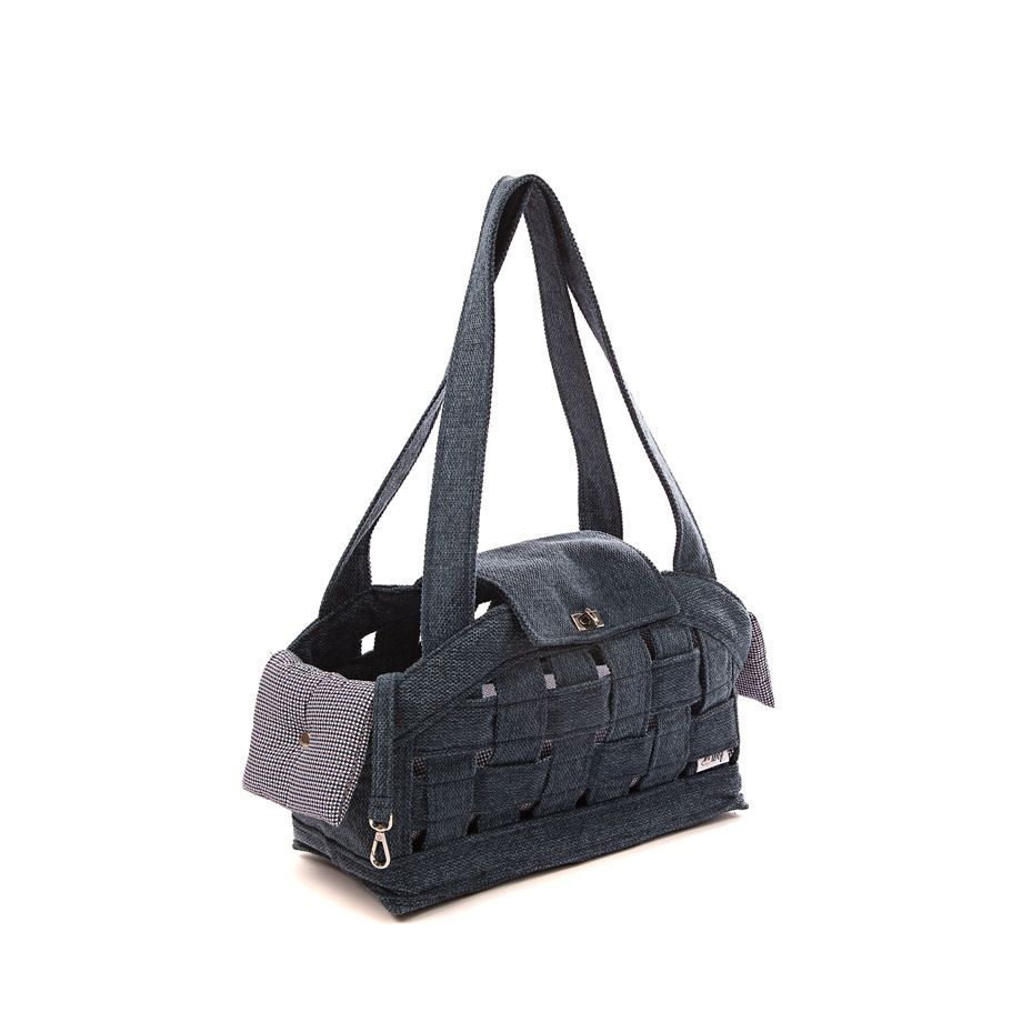 bolso rejilla azul forro motivo geometrico lateral bolso rejilla azul forro motivo geometrico lateral