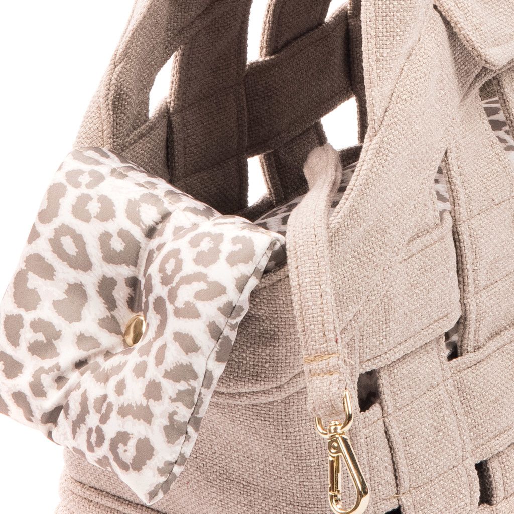 bolso rejilla beige tostado forro animal print detalle bolso rejilla beige tostado forro animal print detalle