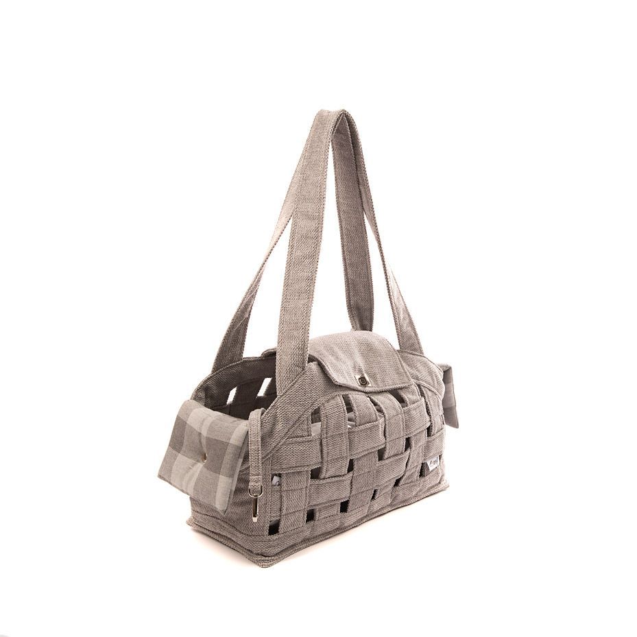 bolso rejilla gris forro cuadros grises lateral bolso rejilla gris forro cuadros grises lateral