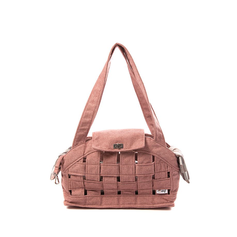 bolso rejilla rosa coral forro motivos geometricos frontal bolso rejilla rosa coral forro motivos geometricos frontal