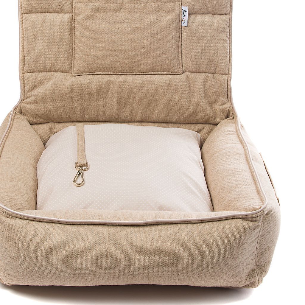 cama coche beige cojin beige claro topos detalle cama coche beige cojin beige claro topos detalle