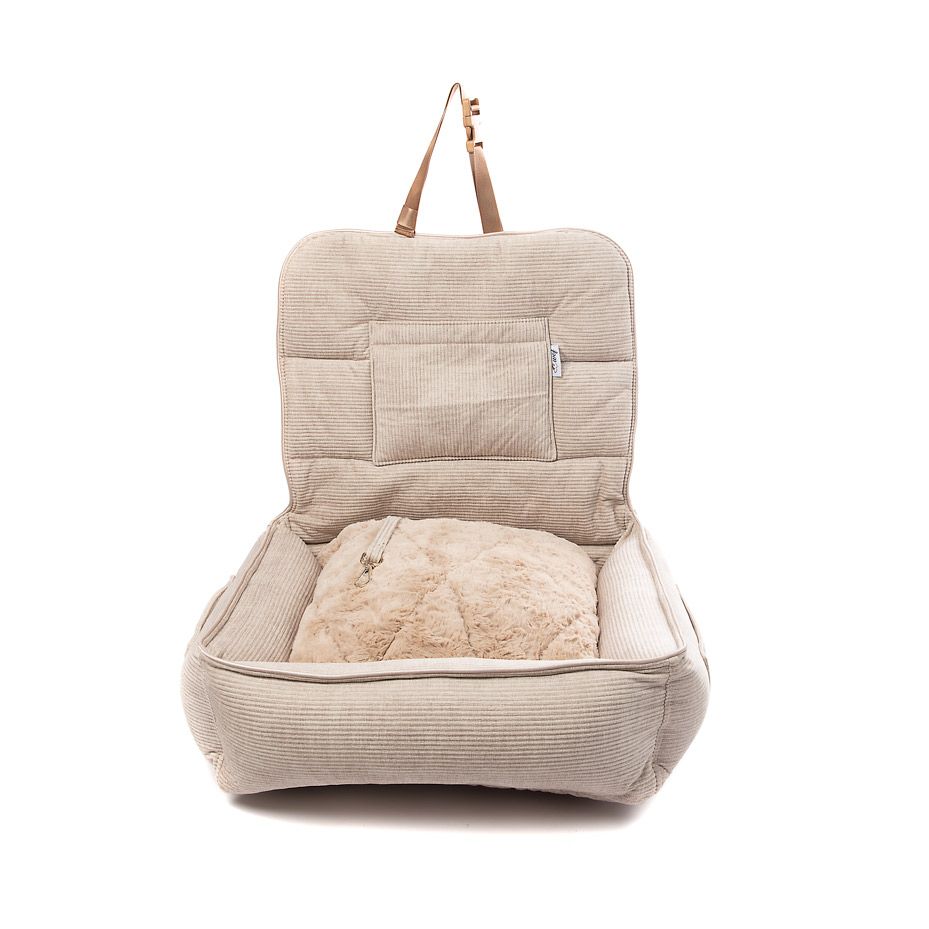 cama para coche beige pana gruesa cojin pelo corto cama para coche beige pana gruesa cojin pelo corto