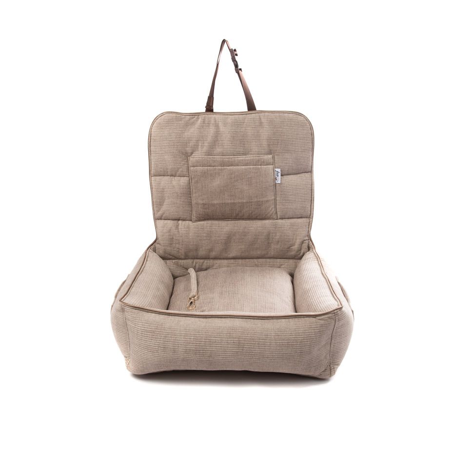 cama para coche beige pana gruesa cama para coche beige pana gruesa