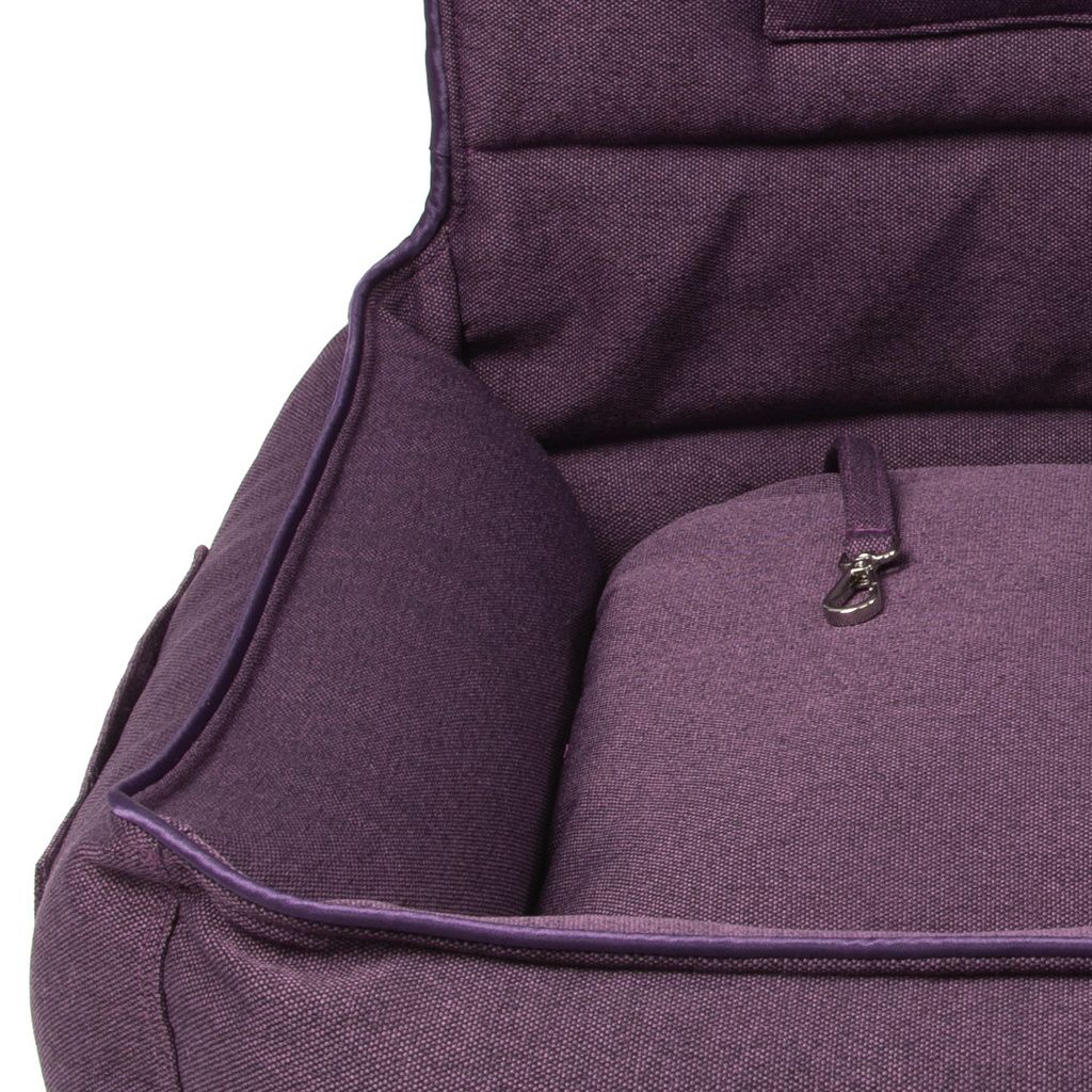 cama para coche lila detalle cama para coche lila detalle