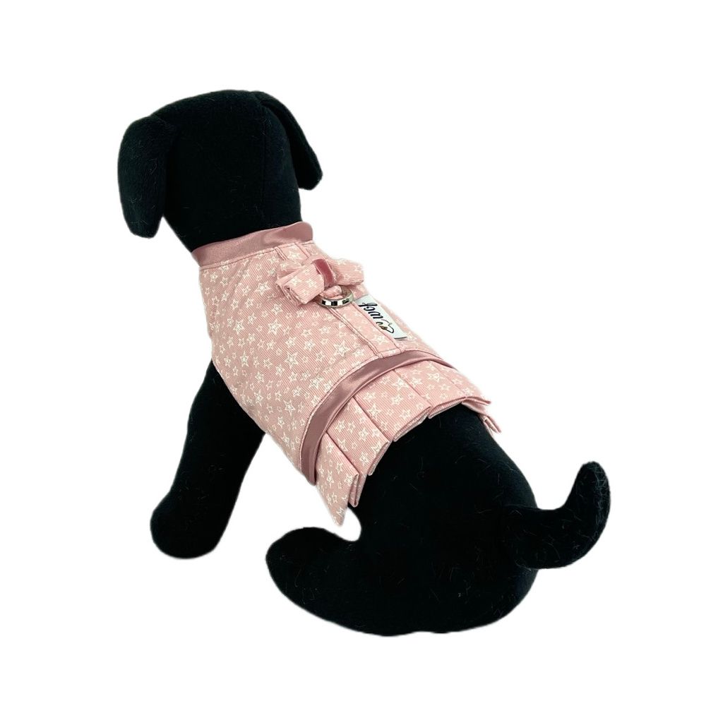 arnes textil rosa con estrellitas y faldita maniqui arnes textil rosa con estrellitas y faldita maniqui