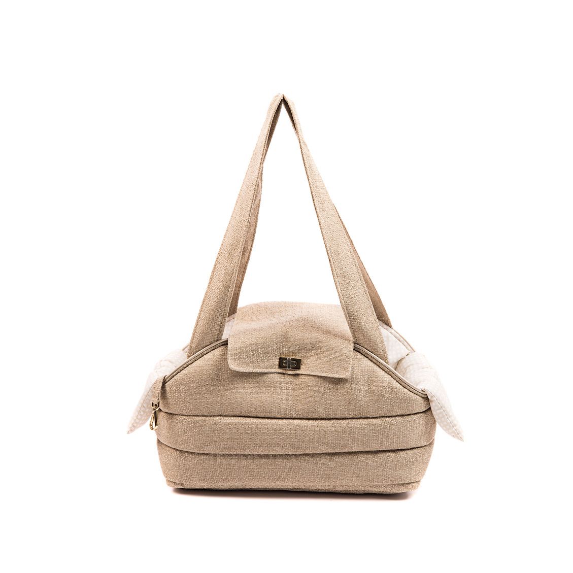 bolso tapeta beige forro beige cuadritos blancos trasero bolso tapeta beige forro beige cuadritos blancos trasero