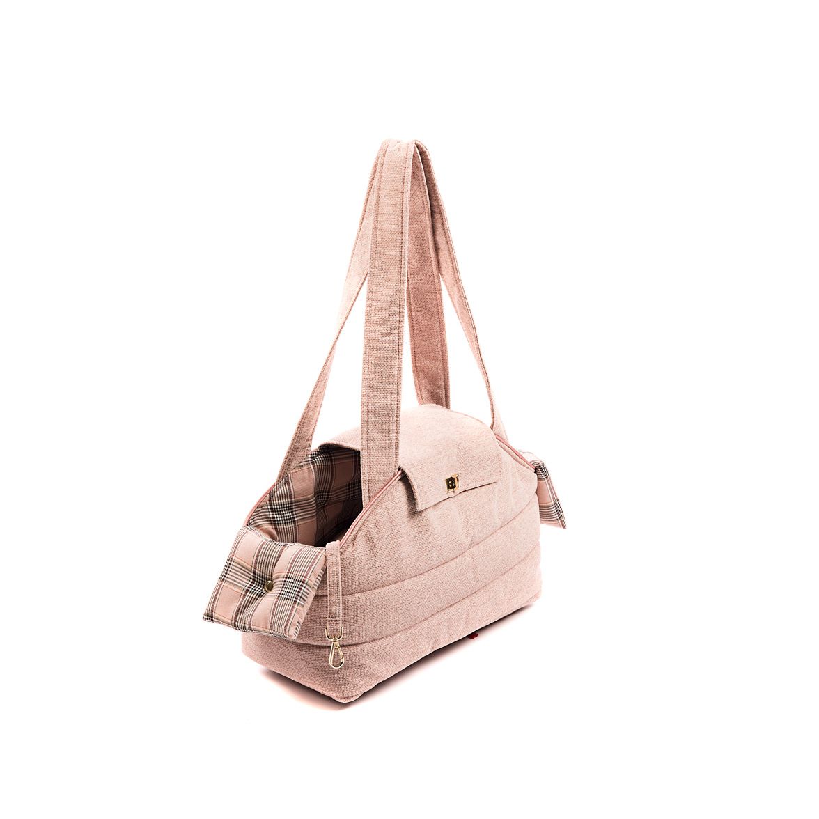 bolso tapeta rosa interior rosa bebe con lineas negras cruzadas lateral bolso tapeta rosa interior rosa bebe con lineas negras cruzadas lateral