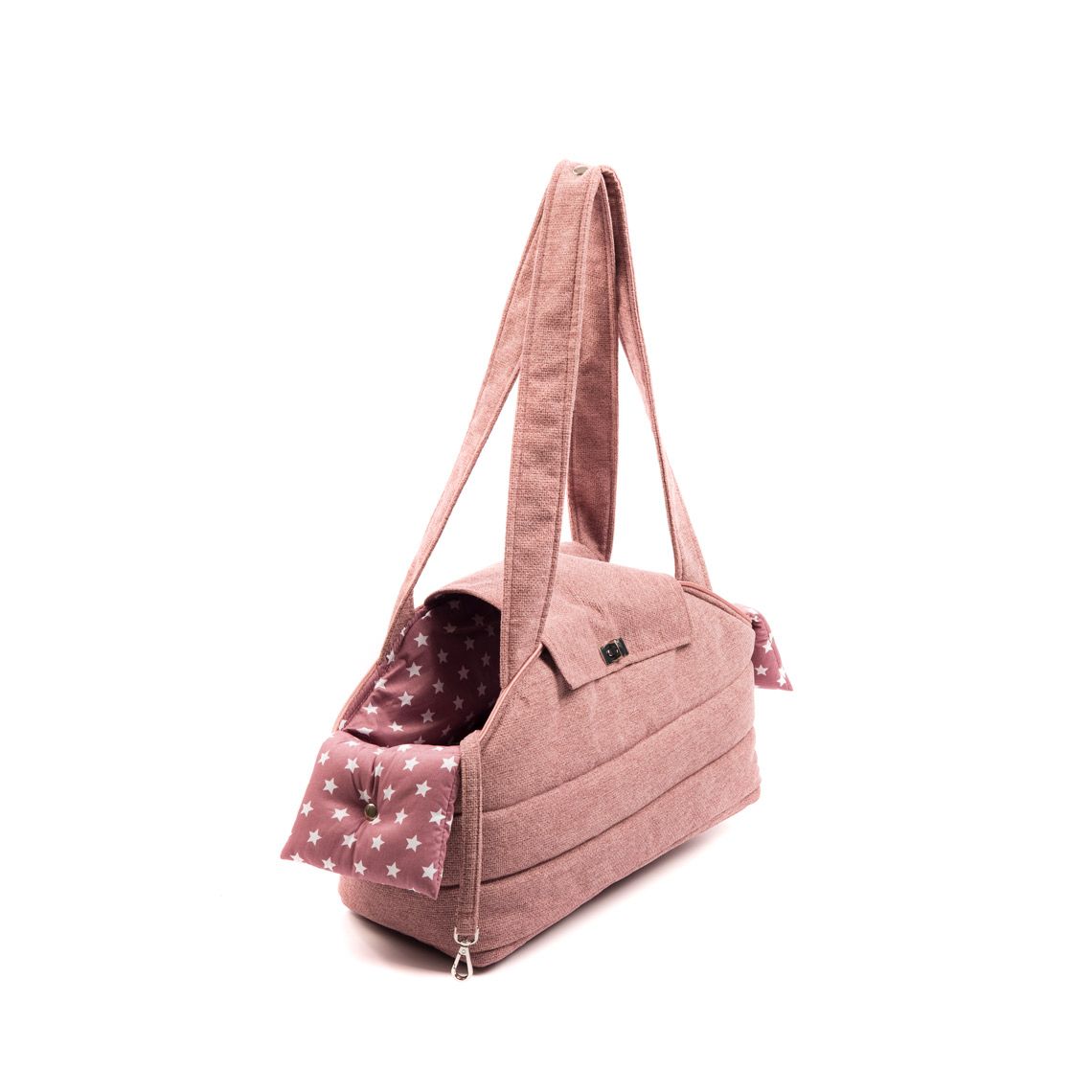bolso tapeta rosa coral forro rosa coral con estrellitas lateral bolso tapeta rosa coral forro rosa coral con estrellitas lateral